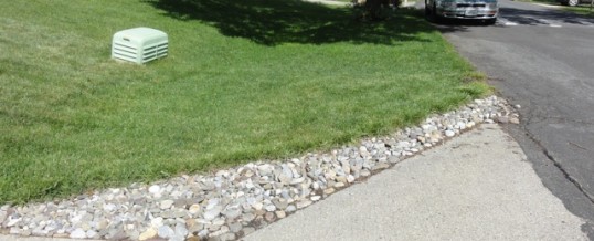 Stone Driveway Extension Adds Interest